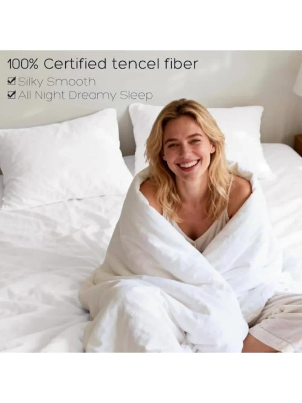 King Size Cooling Sheets Set - Silky Soft Tencel Lyocell, 16